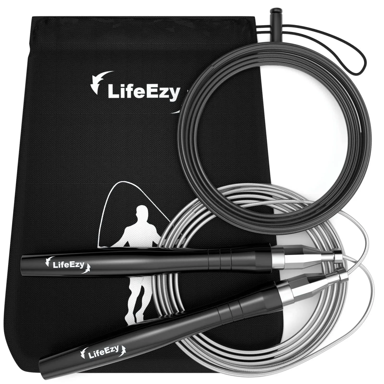 Jump Rope, High Speed Weighted Jump Rope - Premium Quality Tangle-Free - Self-Locking Screw-Free Design - Jump Ropes for Fitness - Skipping Rope for