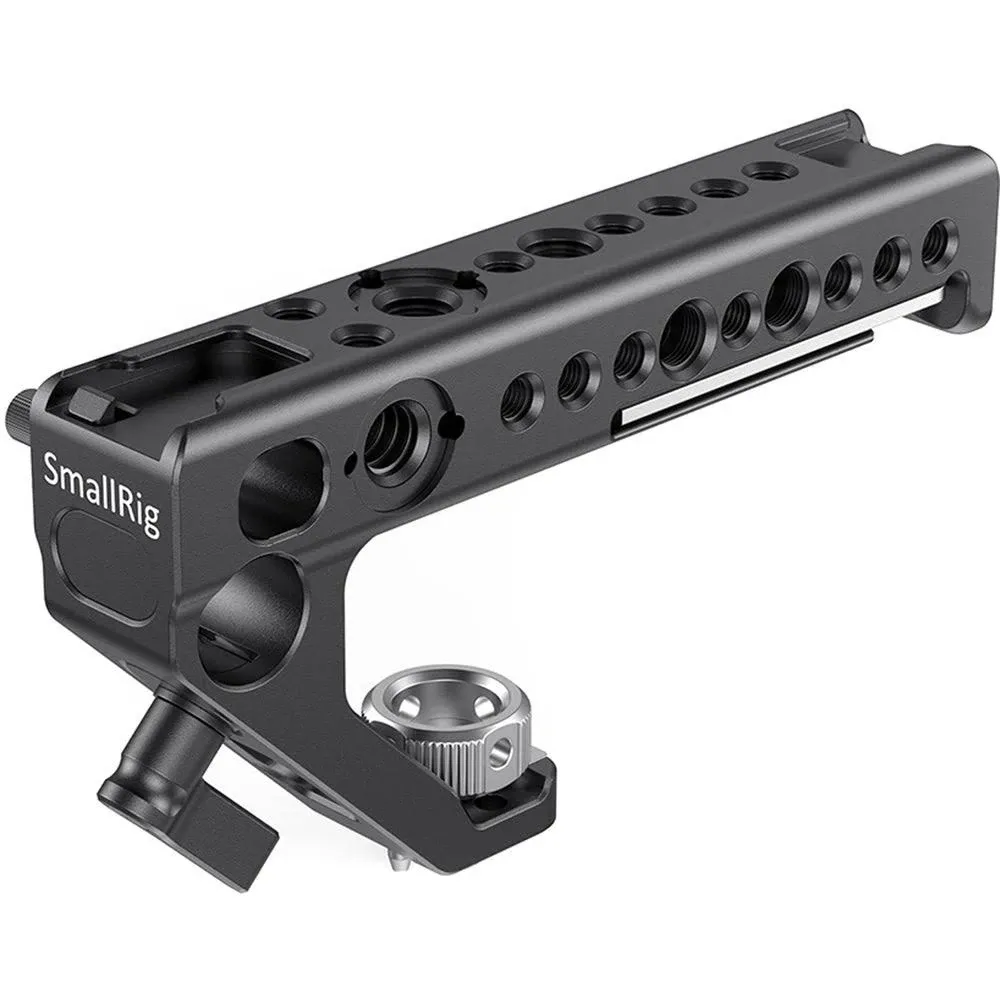 SmallRig Ergonomic Handle with Locating Holes for ARRI, Anti-Off Designed Cold Shoe Adapter - 2165