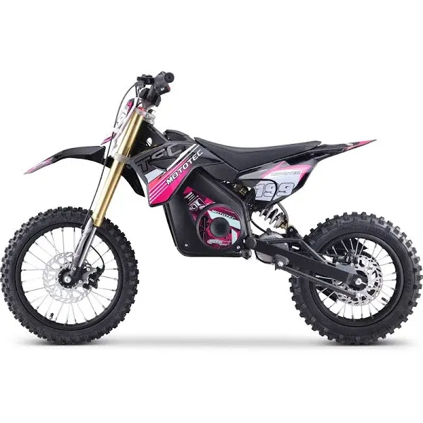 MotoTec 48V Pro Electric Dirt Bike 1500W Lithium Pink