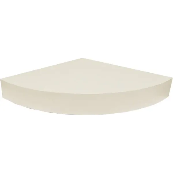 Inplace Shelving 0191806 11.8-Inch Wide Floating Corner Wall Shelf, White