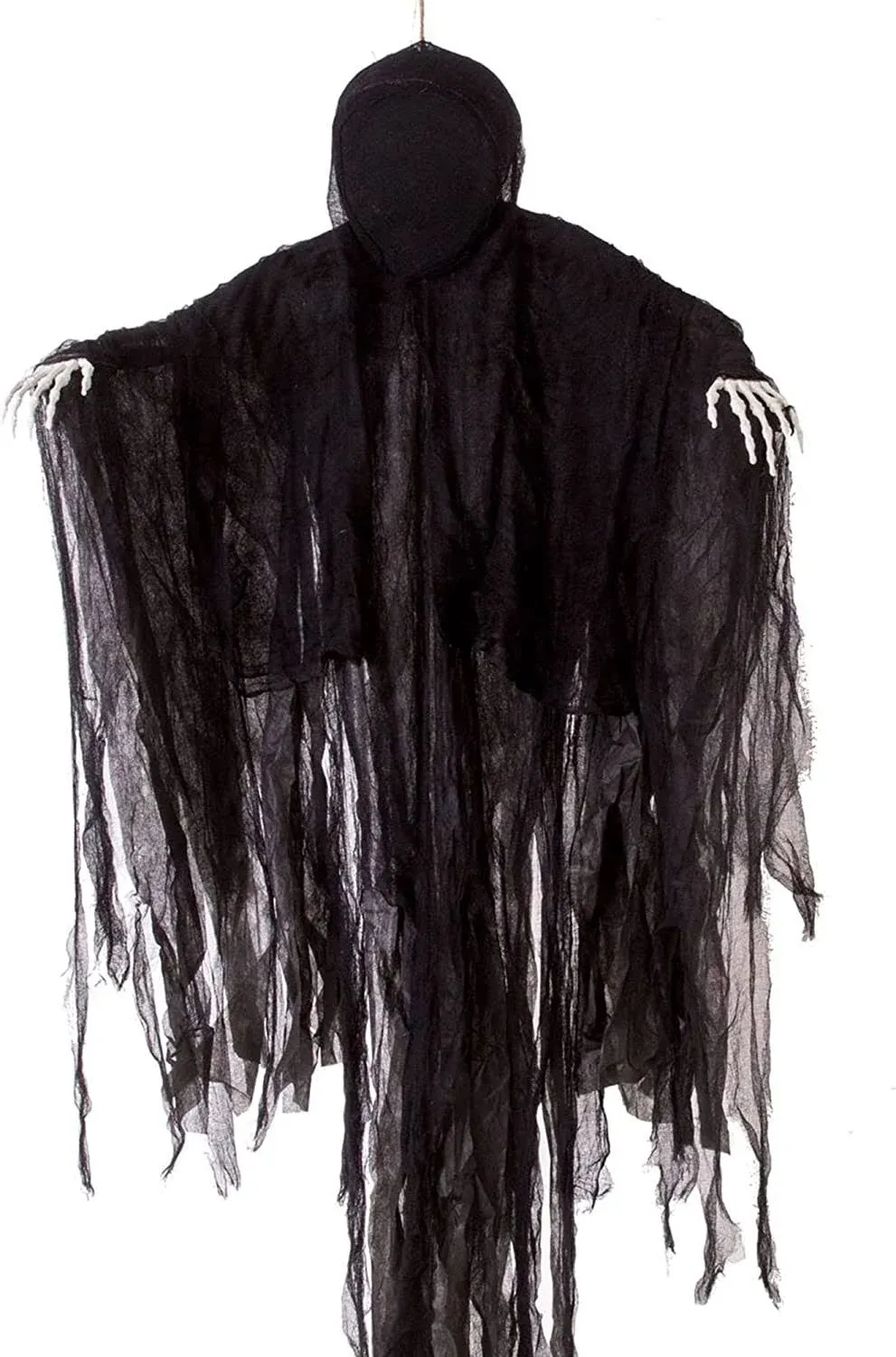 JOYIN 5 ft Dark Hanging Grim Reaper, Faceless Ghost in Black Horror Robe for Best ...