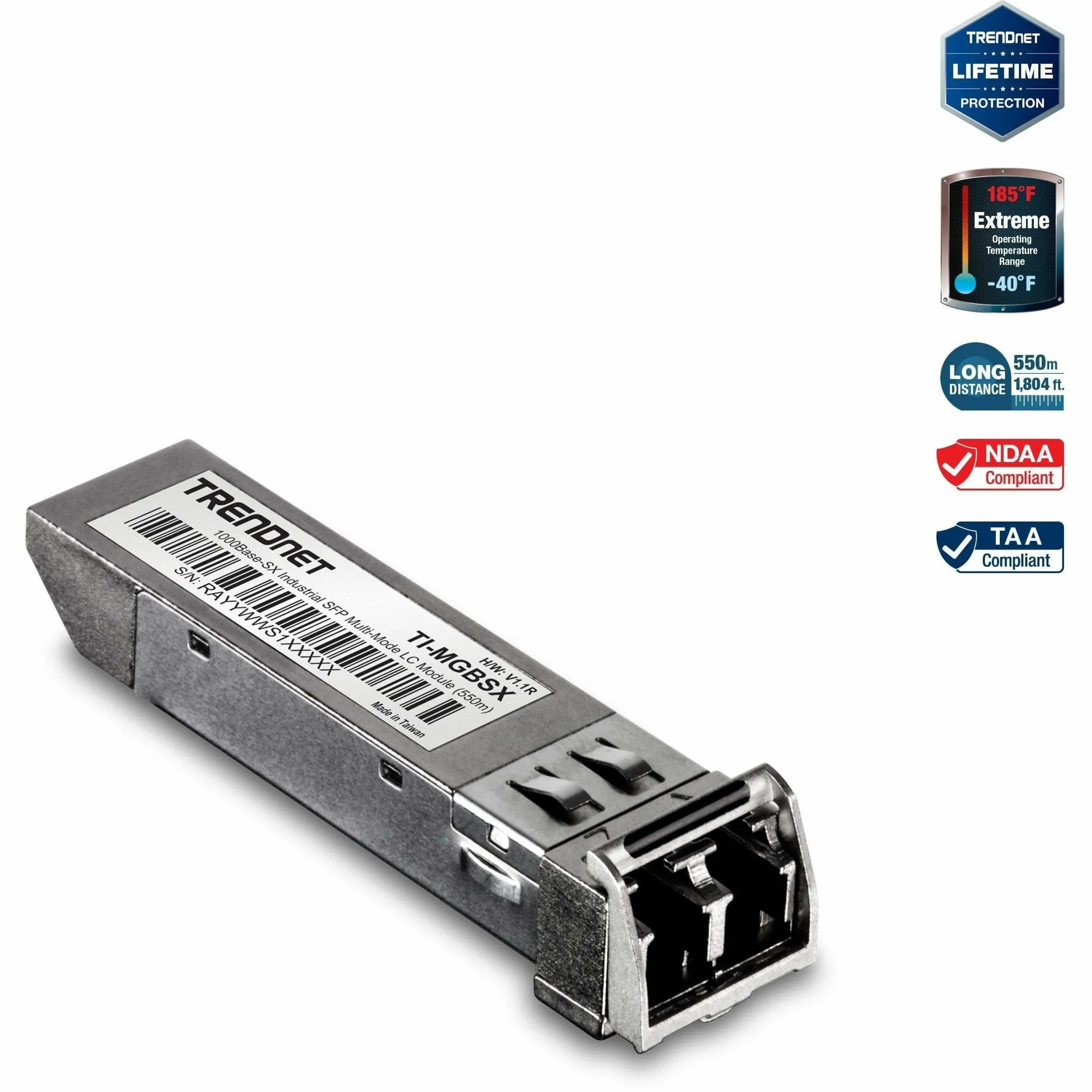 TRENDnet 1000Base-SX Industrial SFP Multi-Mode LC Module