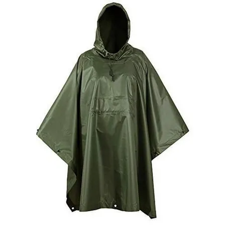 USGI Industries Military Style Multi Use Rip Stop Camouflage Rain Poncho