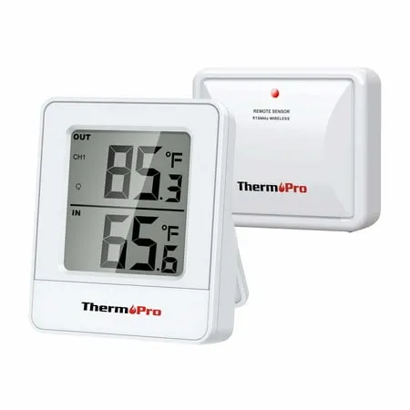 ThermoPro TX-2 915Mhz Fitting Rainproof Transmitter Additional Outdoor Sensor for Indoor Outdoor Thermometer Humidity Monitor of 915MHz, Batteries Included