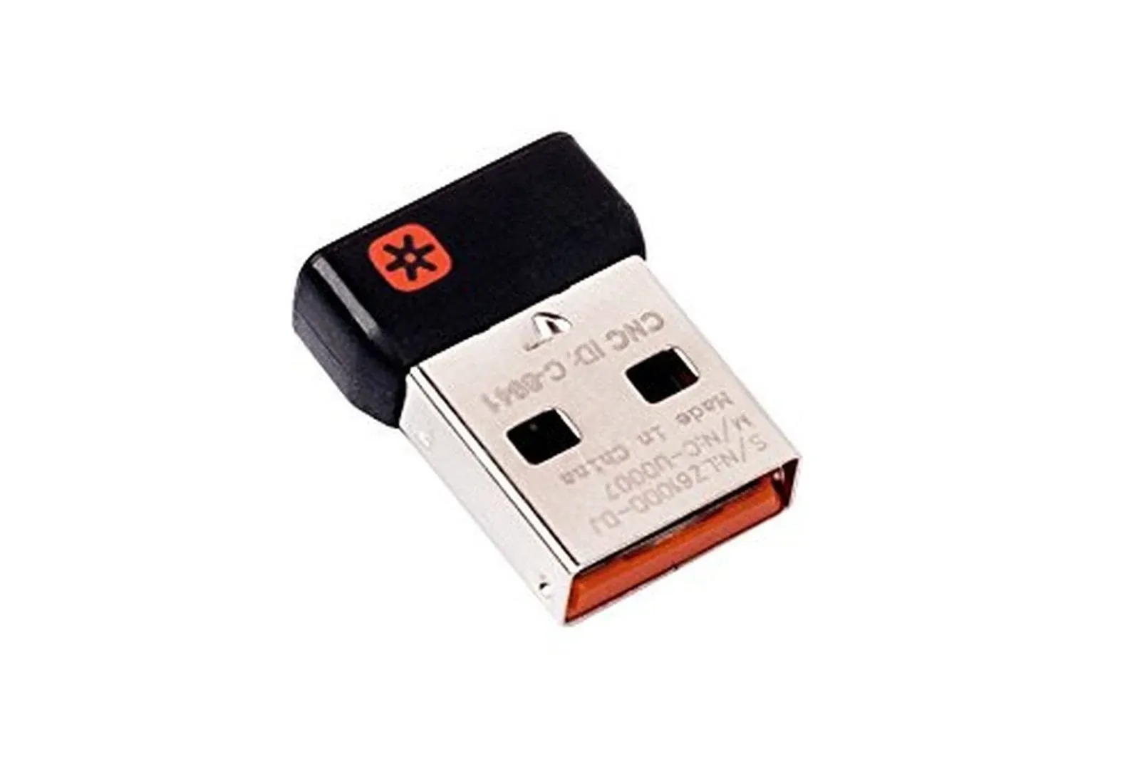 Logitech C-U0007 Unifying Receiver for Mouse and Keyboard Works with Any Logitech Product That Display The Unifying Logo (Orange Star, Connects up to 6 Devices) (C-U0007)