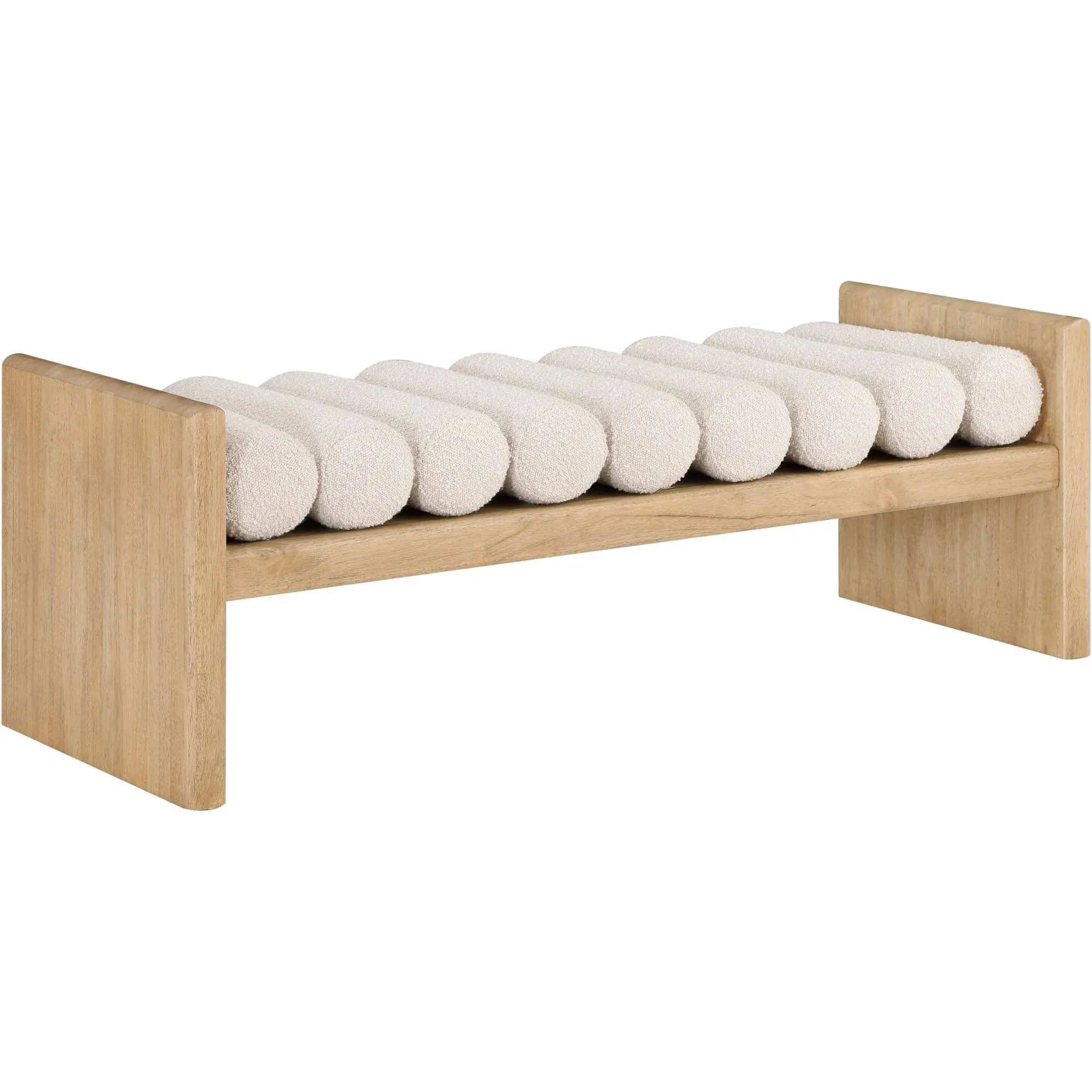 Meridian Furniture Waverly Boucle Fabric Bench