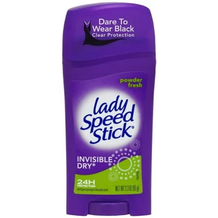 Lady Speed Stick Invisible Dry Antiperspirant & Deodorant, Powder Fresh - 2.3 oz - 4 pk