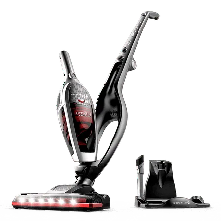 Roomie Tec SlimVac Upright Cordless Vacuum Cleaner for Home, Lightweight and Portable, 2 Power Settings, 6 LED Headlights, and Auto Recharge