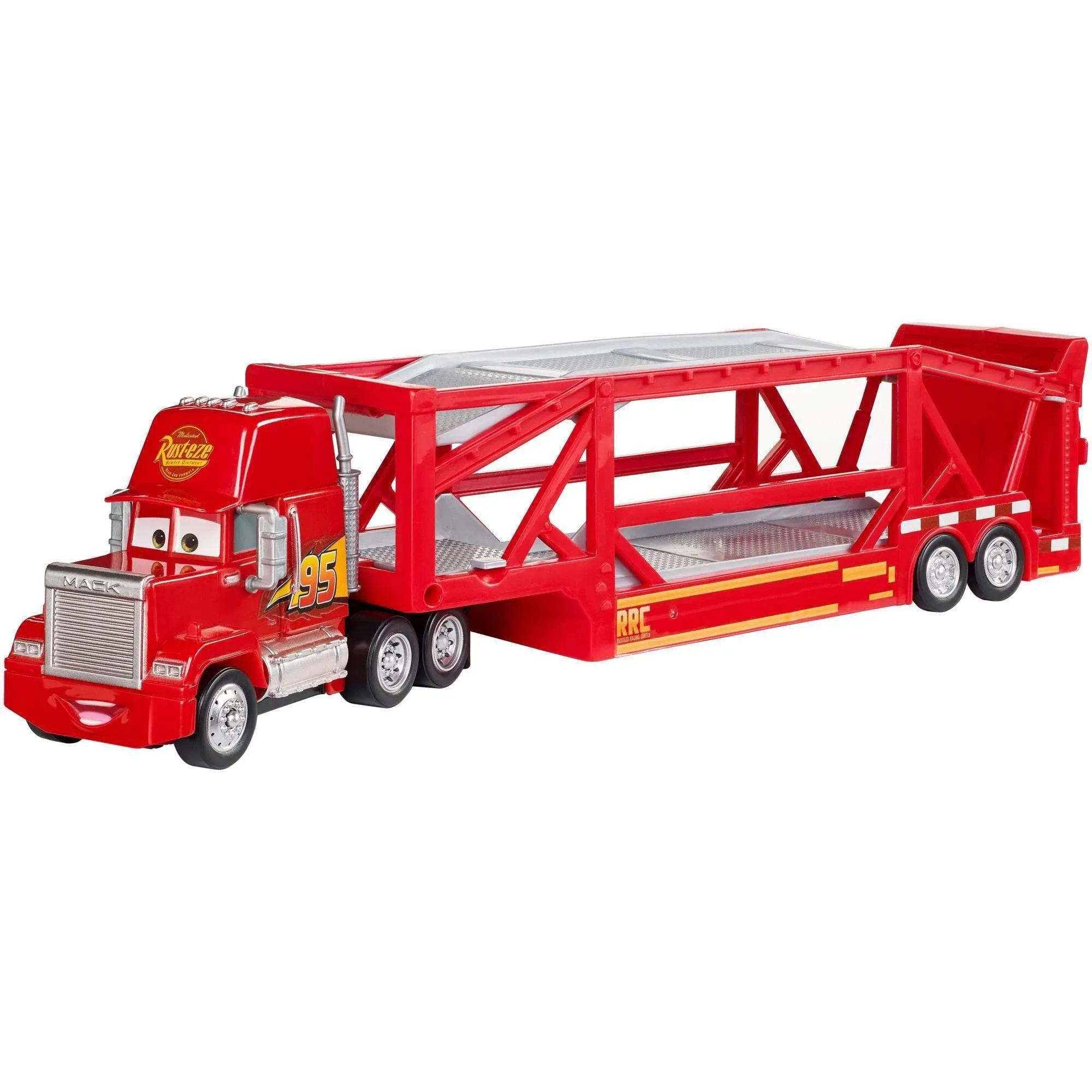 Disney Pixar Cars 17" Mack Transporter Vehicle w/Launch Ramp, Fits Up To 15 Cars