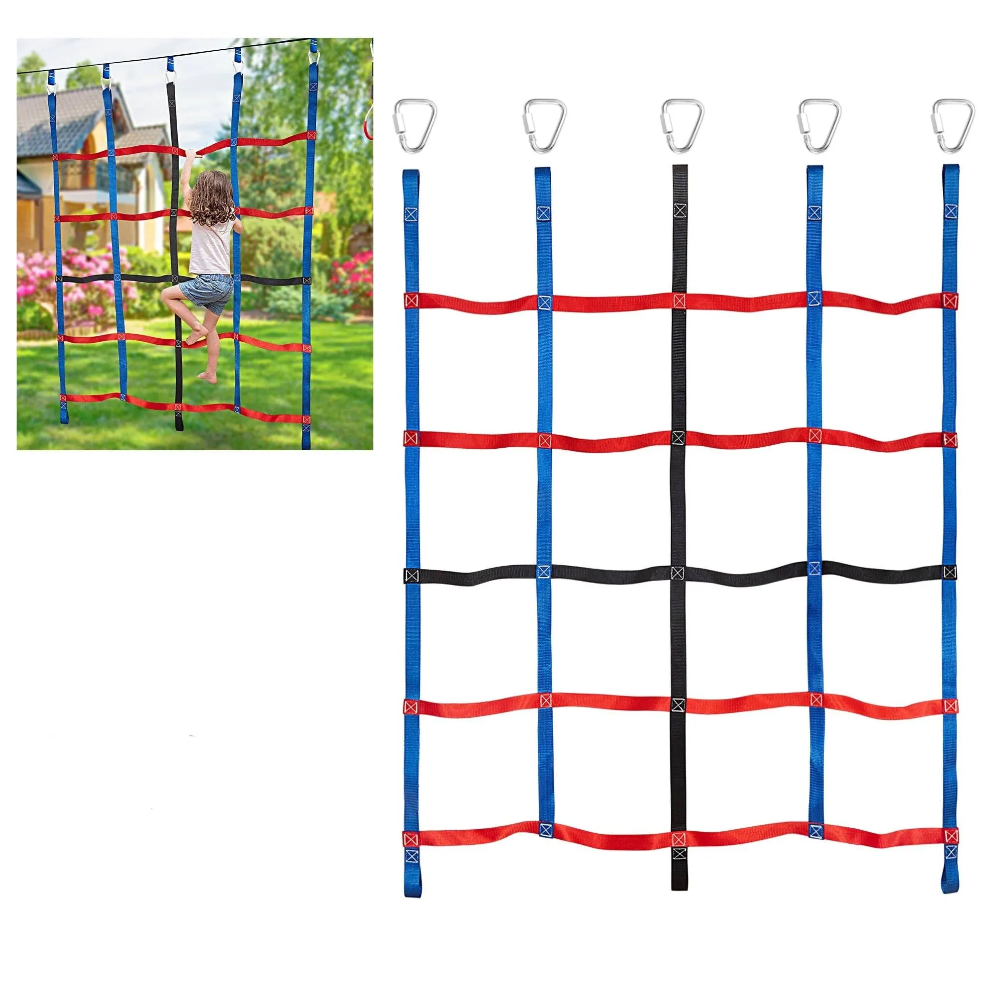 Mont Pleasant Climbing Cargo Net for Kids Ninja Net Climbing Swingset Polyester ...