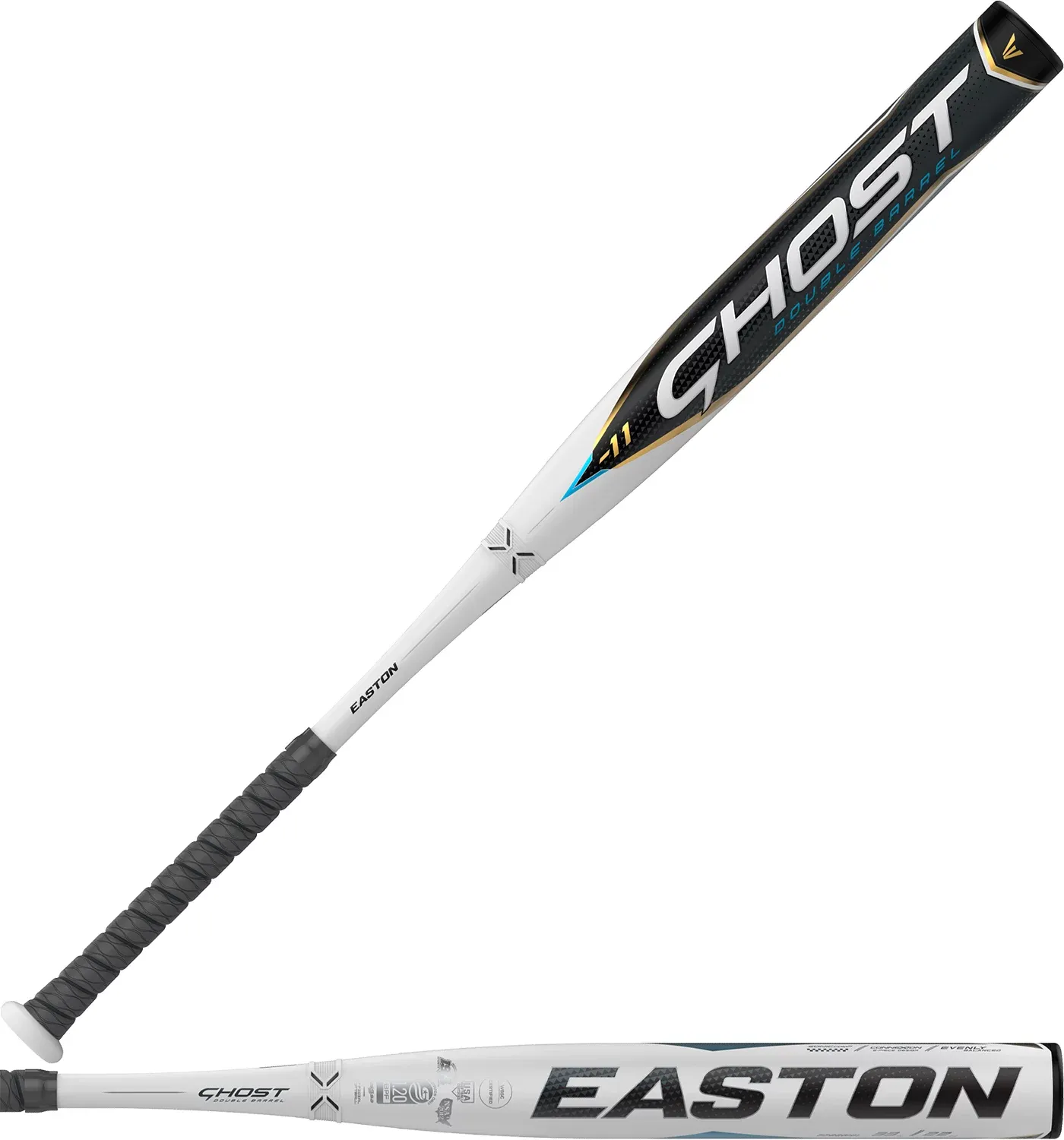 Easton | GHOST DOUBLE BARREL Fastpitch Softball Bat | Approved for All Fields | -11 / -10 / -9 / -8 Drop | 2 Pc. Composite