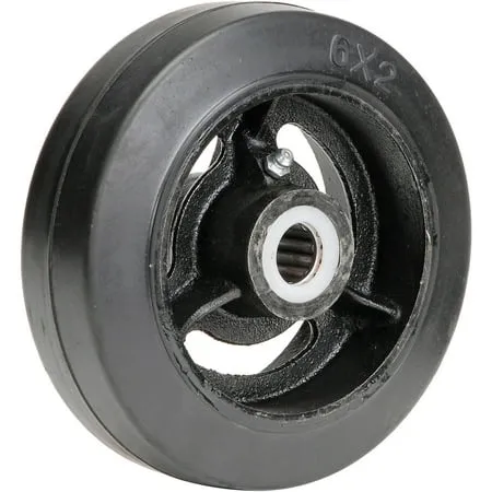 Global Industrial Mold-On Rubber Wheel Axle Size 3/4"