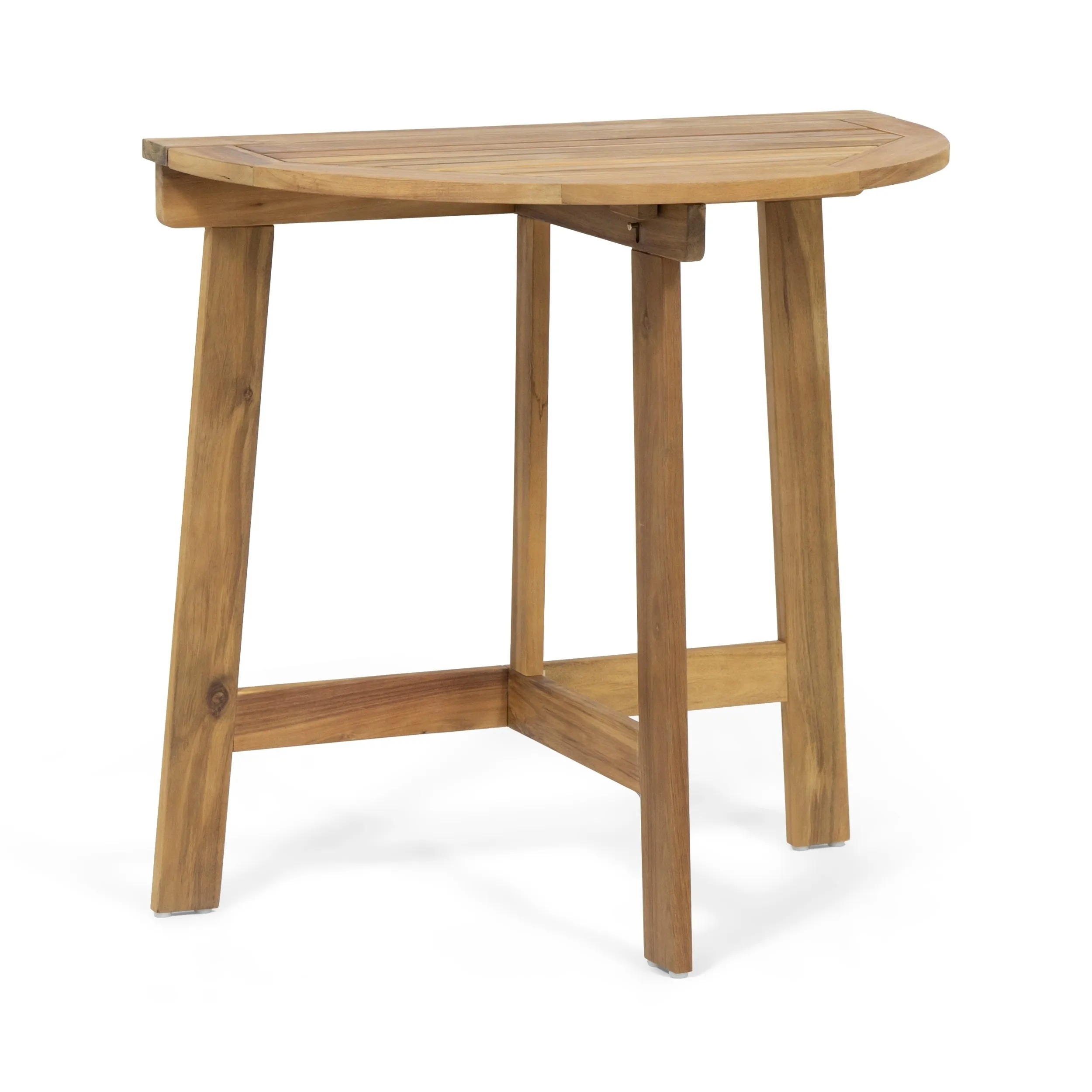 Christopher Knight Home Fitch Outdoor Round Acacia Wood Bistro Table, Gray Finish