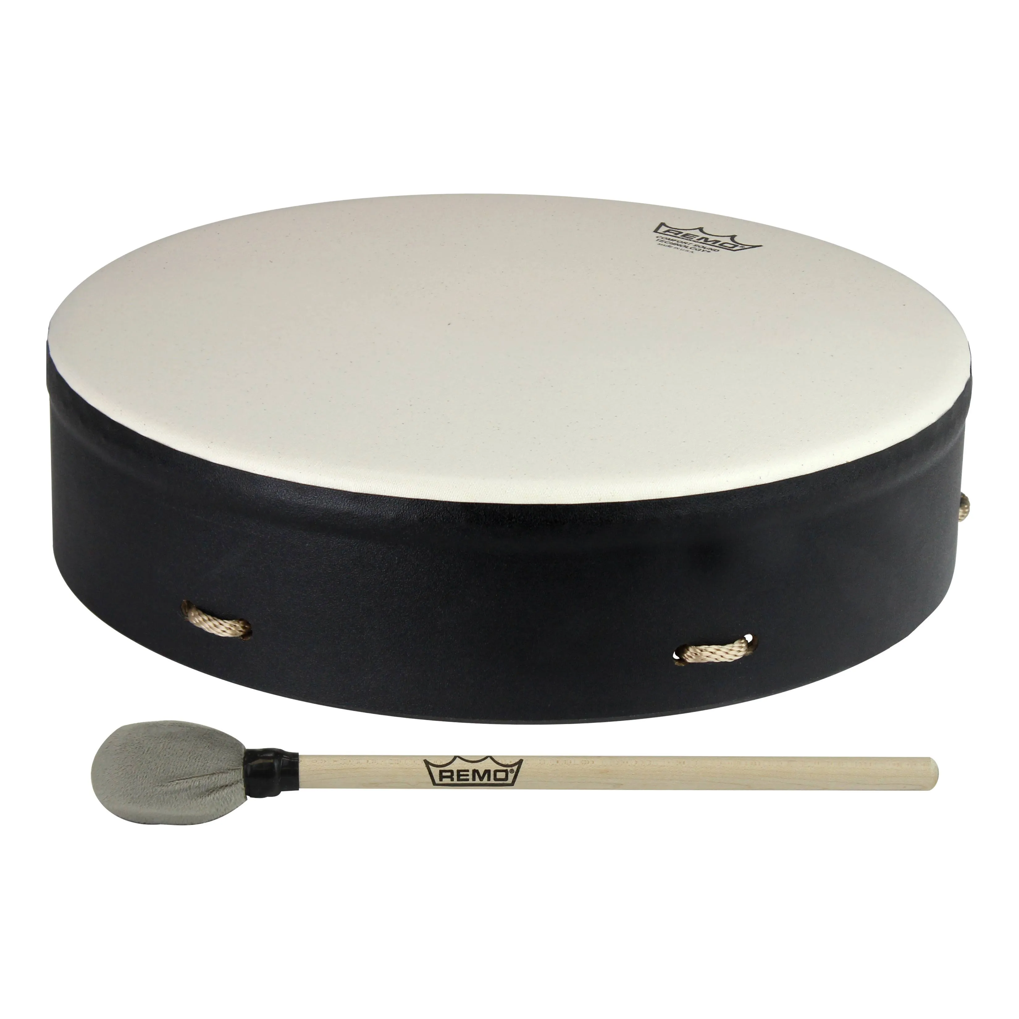 Remo Buffalo Drum Comfort Sound Technology 16" CST Fell E1-0316-71-CST mit Schlägel