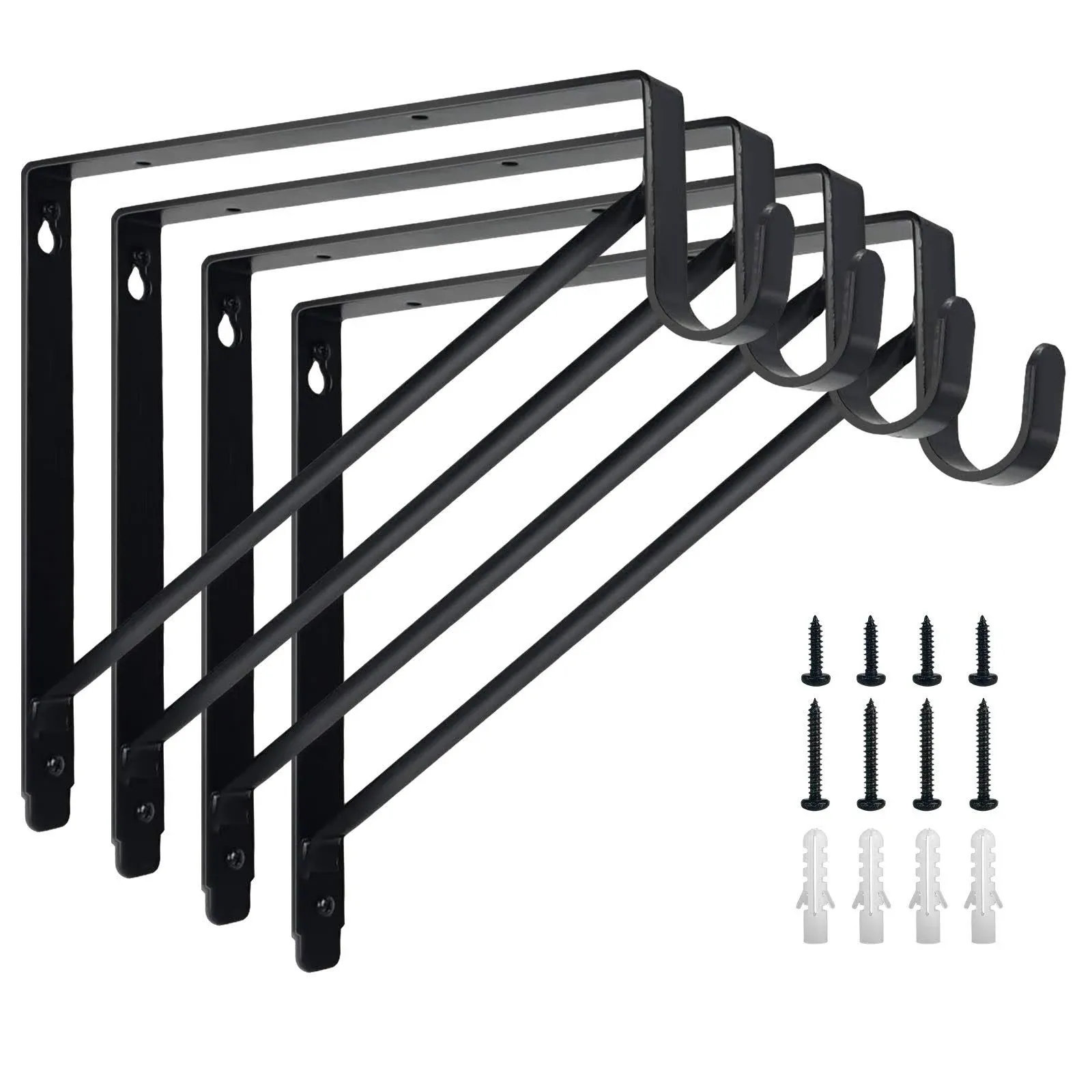 Kunzye 4 Pack Heavy Duty Closet Shelf & Rod Brackets