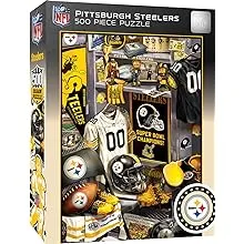 MasterPieces Game Day 500 Piece Jigsaw Puzzle for Adults - NFL Pittsburgh Steelers Locker Room - 15"x21"