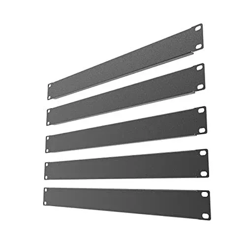 5 Pack of 1U Blank Panel - Metal Rack Mount Filler Panel for 19In Server Rack Ca