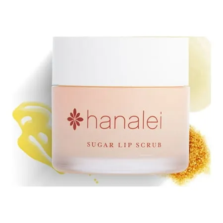 Hanalei Vegan and Cruelty-Free Sugar Lip Scrub Exfoliator - Hawaiian Cane Sugar, Kukui Oil, Shea Butter - Exfoliate, Smooth, Rejuvenate Lips - Made in USA - Lip Care (22 g)