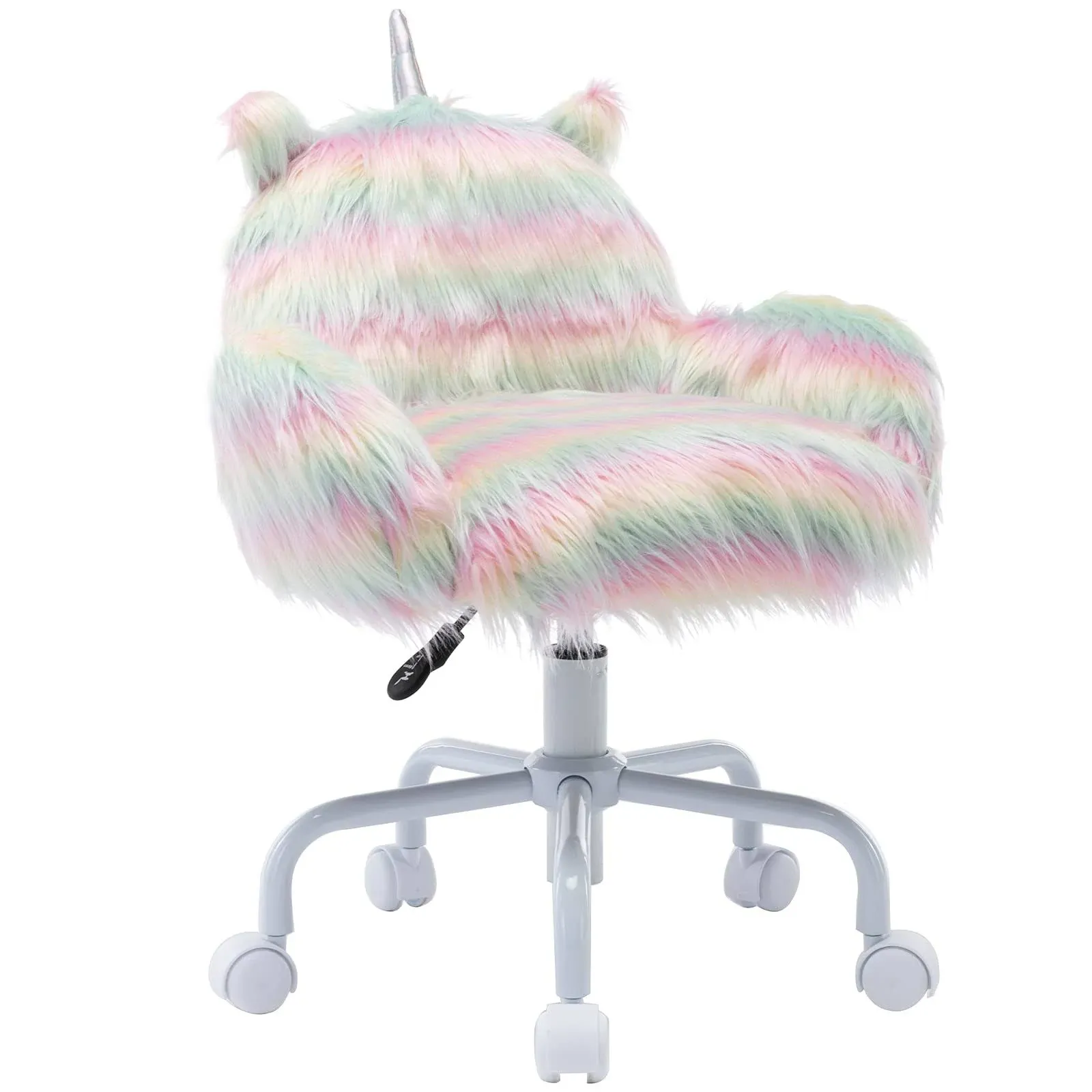 Swivel Kids Desk Chair Adjustable Rolling Student Chair Living Room Thick Padded Children Chair for Girls and Boys (Leopard)