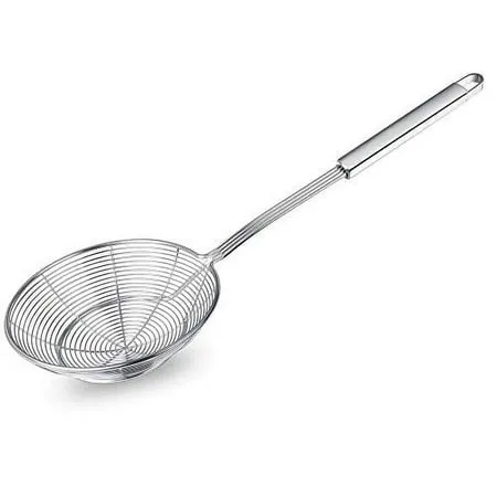 Spider Strainer Skimmer, Swify Stainless Steel Asian Strainer Ladle Frying Spoon with Handle for Kitchen Deep Fryer, Pasta, Spaghetti, Noodle, 5.5