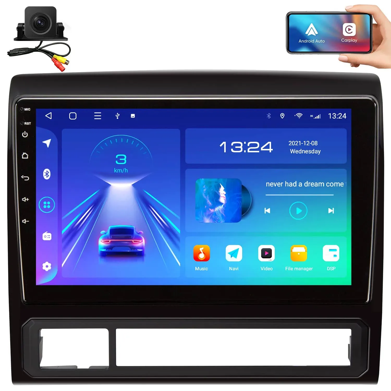 5G WiFi 9 Inch Car Stereo Radio for Toyota Tacoma 2005 2006 2007 2008 2009 2010 2011 2012 2013 2014 2015 with Carplay Android Auto GPS Support JBL System 48EQ Mirroring AirPlay