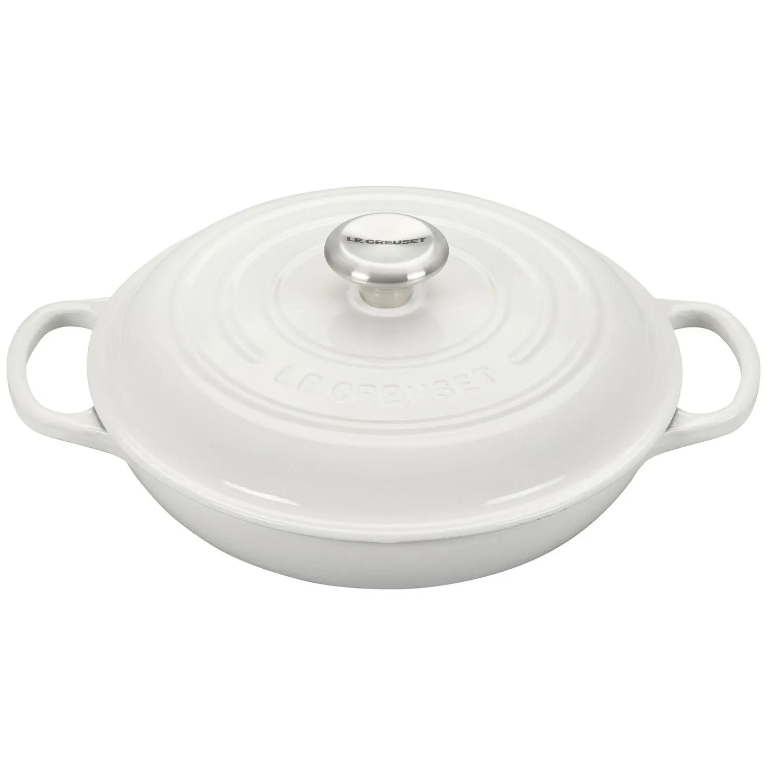 Le Creuset Signature White 5-Qt. Braiser