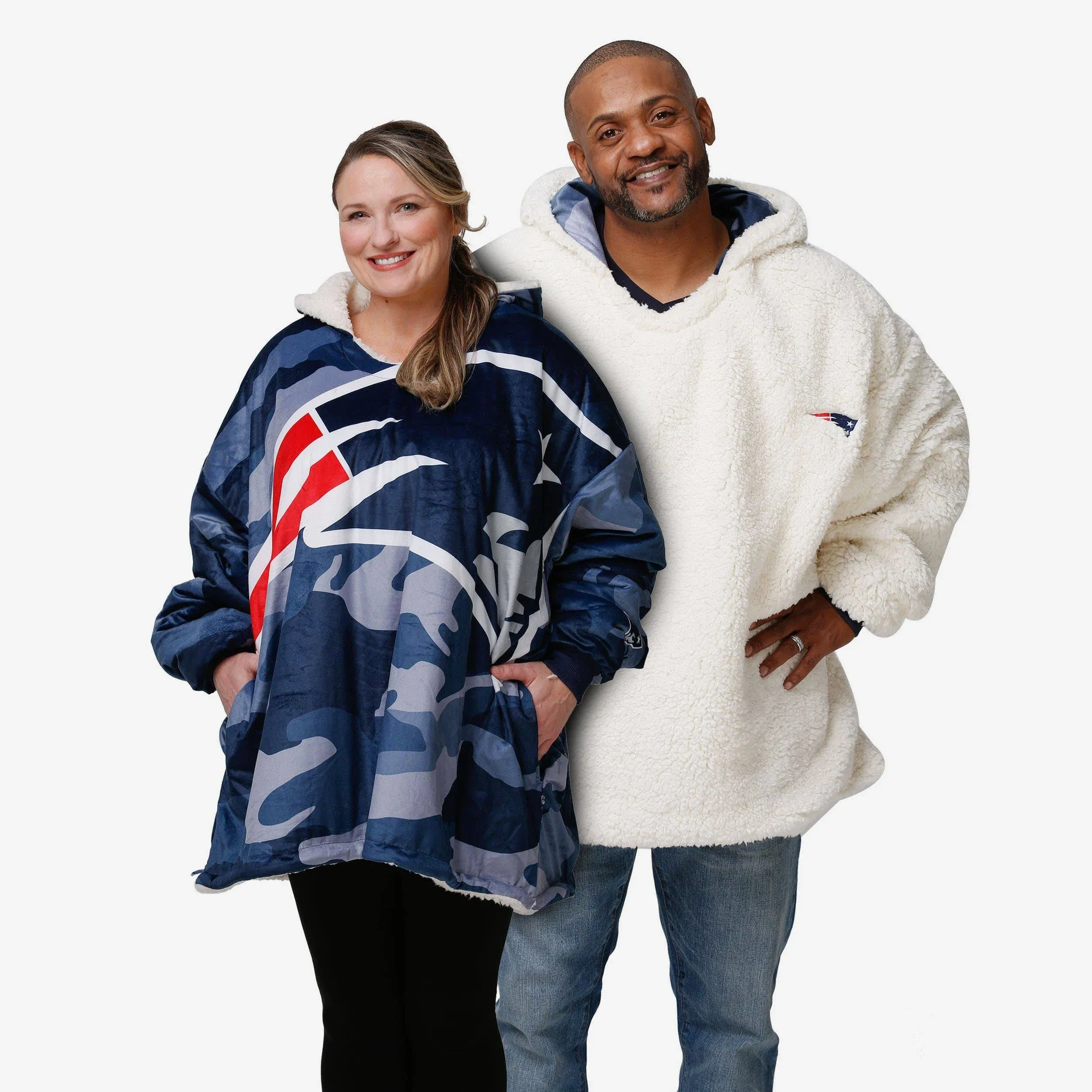 New England Patriots NFL Reversible Team Color Camo Hoodeez