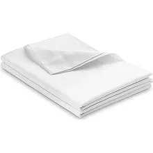 Luxury King Size Flat Sheet,in White Solid Color 100 Percent Egyptian Cotton, Soft Fabric, 600 Thread Count in Size 108 x 110 Inch Light Weight King Flat Sheet