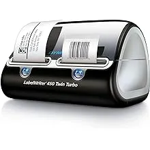 DYMO Label Writer 450 Twin Turbo Label Printer, 71 Labels Per Minute, Black/Silver