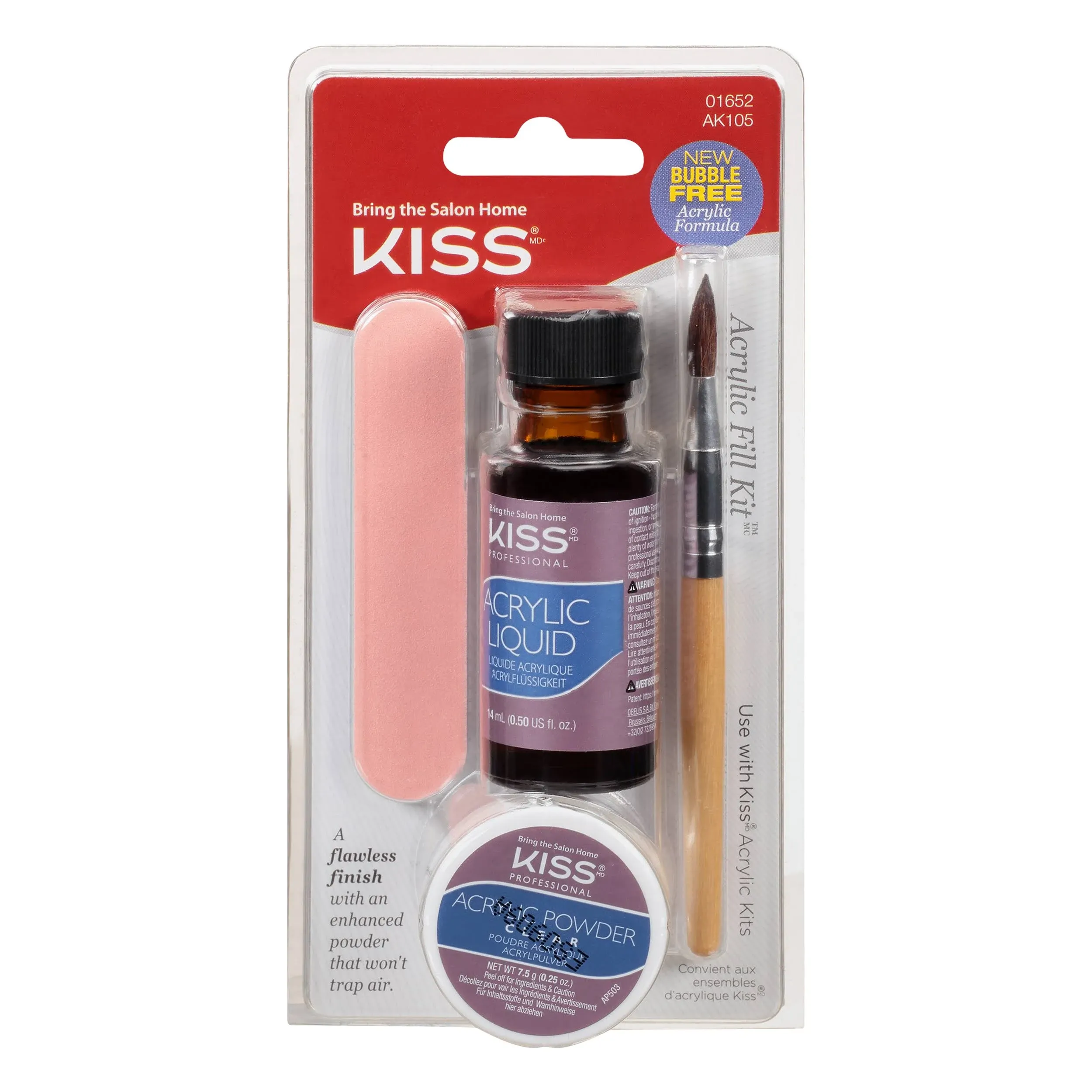 Kiss Salon Acrylic Fill Kit New, Sealed Bring the Salon Home