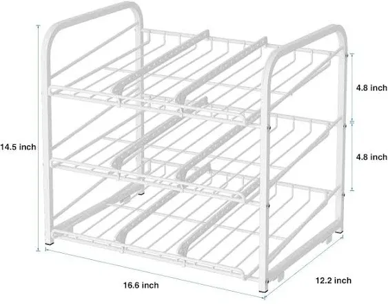 2 Pack Can Rack Organizer Stackable Kitchen Cabinet Storage Dispenser 72Cans