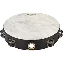 Remo TA-5210-70 Fiberskyn Tambourine - 10&#034; Drum Quadura Black, Black 