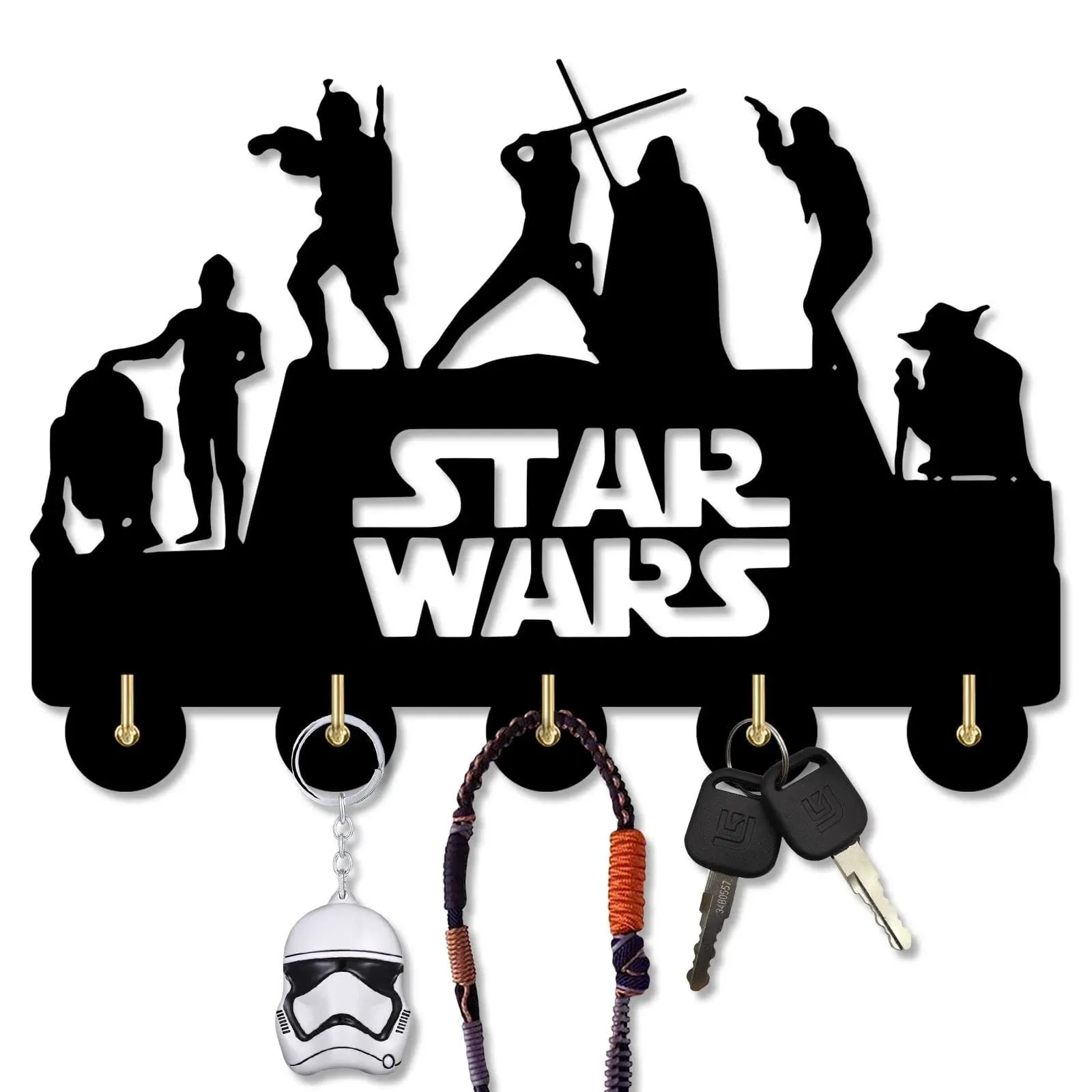 Star Wars Wallmounted Key Hooks For Wall Key Rack Star Wars Key Holder For Wall 