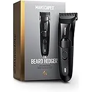 MANSCAPED® The Beard Hedger™ Premium Men's Beard Trimmer, 20 Length Adjustable Blade Wheel, Stainless Steel T-Blade for Precision Facial Hair Trimming, Cordless Waterproof Wet/Dry Clipper