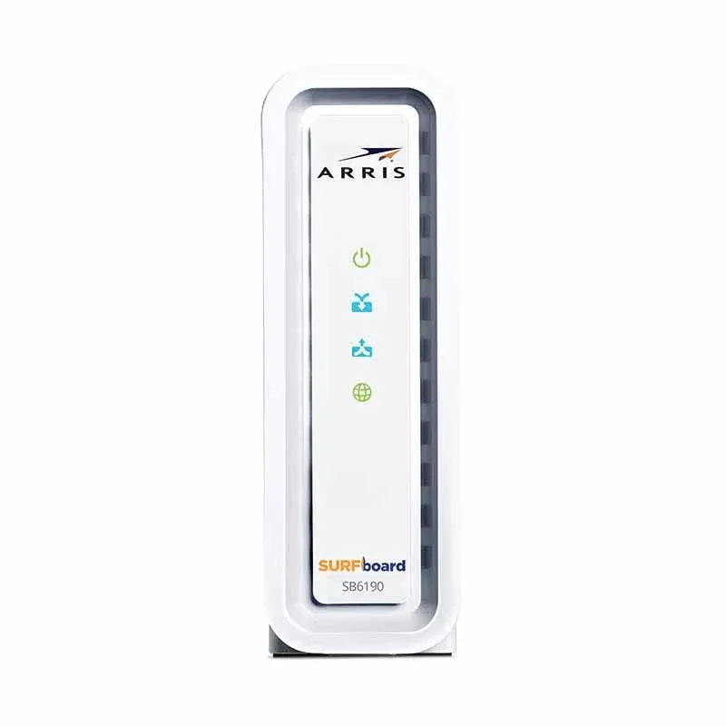 Arris SURFboard SB6190 Docsis 3.0 Cable Modem, 1.4 Gbps Download Speeds, White