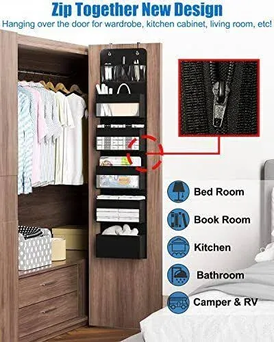 Over Door Organizer, 6 Shelf Camper Storage, Rv Bathroom Storage,