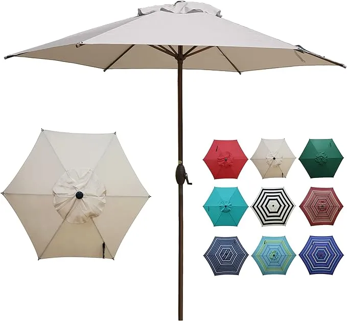 Abba Patio Patio Umbrella Outdoor Umbrella Patio Market Table Umbrella with Push Button Tilt and Crank for Garden, Lawn, Deck, Backyard & Pool