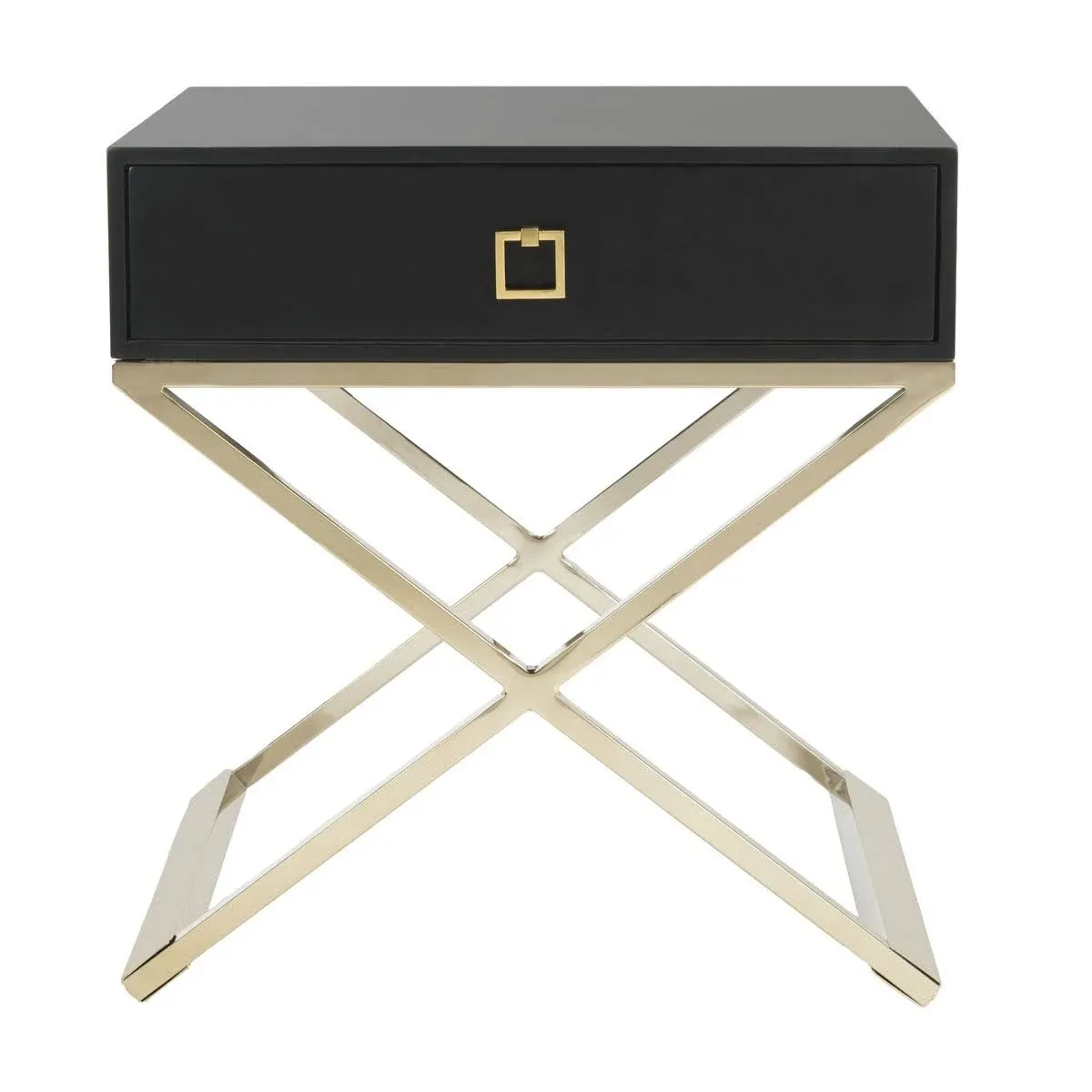 Elliot Modern Cross Leg End Table White - Contemporary - Side Tables And End Tables - by Peachtree Fine Furniture | Houzz