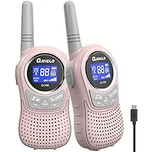 Qniglo Walkie Talkies for Kids - Rechargeable Kids Walkie Talkies with Clear Sound, Long Range - Perfect Birthday for 3-8 Year Old Boys Girls - Outdoor Adventures, Camping, Hiking