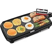 HealthyBites Electric Griddle Nonstick,20&#034; Eco Pancake Griddle Grill Teflon-free