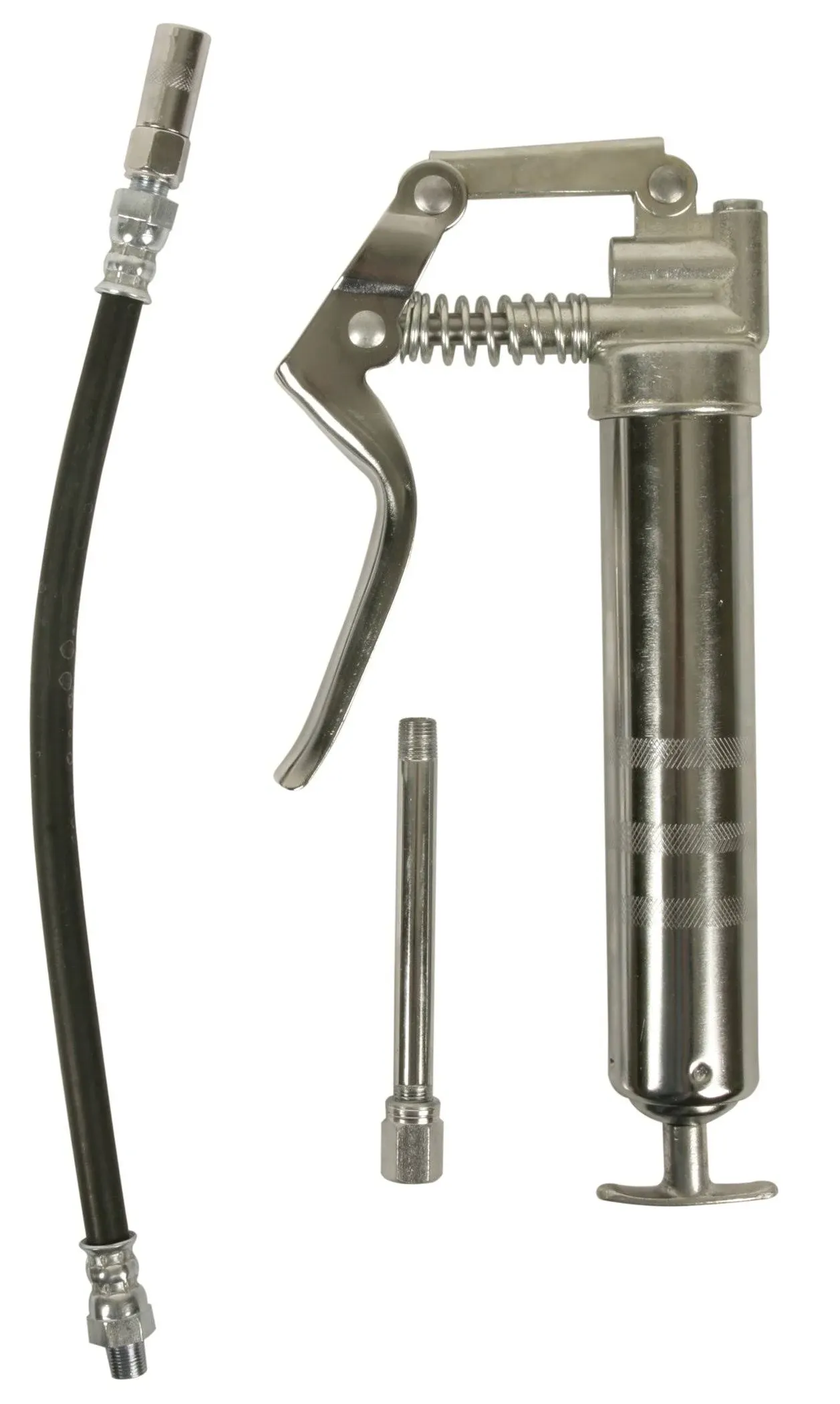 Workforce Mini Grease Gun, for 3 oz. Cartridges, 12 In. Flexible Extension, 4 In. Rigid Extension - L1305