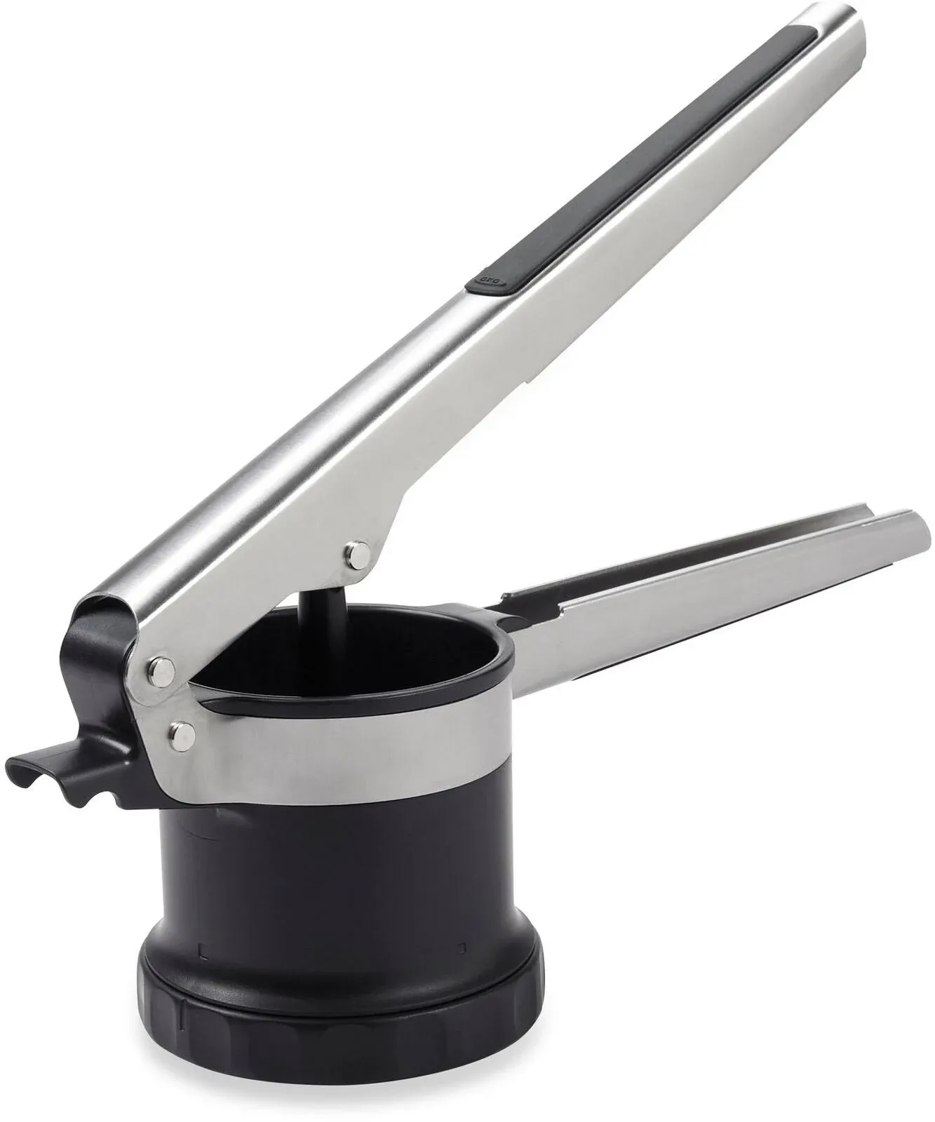 OXO Good Grips 3-in-1 Adjustable Potato Ricer, Black/Silver