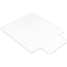 Alera® Carpet Chair Mat with Lip, 36" x 48\'\', Low Pile, Clear Vinyl (CM12113ALEPL)