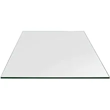 30" Square Glass Table Top - Tempered - 1/4" Thick - Flat Polished Glass - Eased Corners