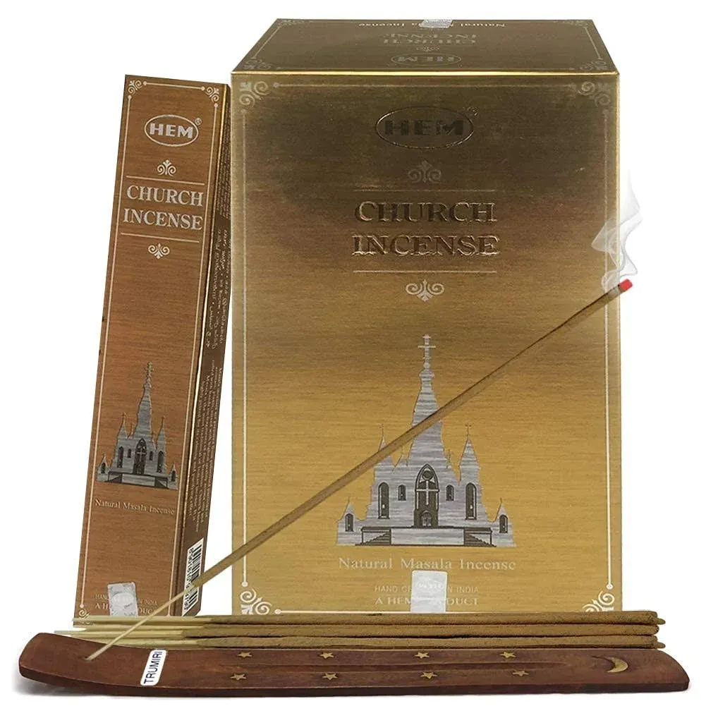 Church Incense Sticks and Incense Stick Holder Bundle Insence Insense Hem Incense Sticks