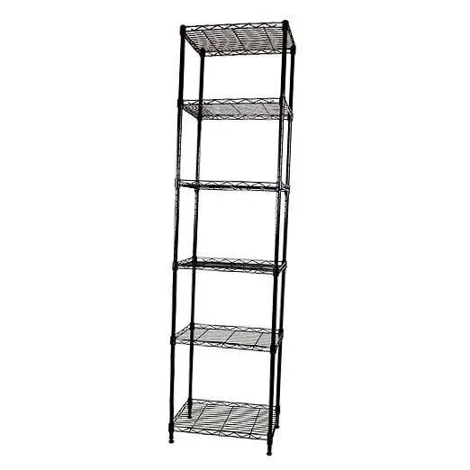 6-tier Wire Shelving Adjustable Shelves Unit Metal Storage Rack For