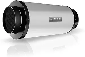 AC Infinity Inline Duct Fan Silencer, 4" Noise Reduction Muffler Blower Silencer for Indoor Hydroponics Grow Tent Ventilation Systems