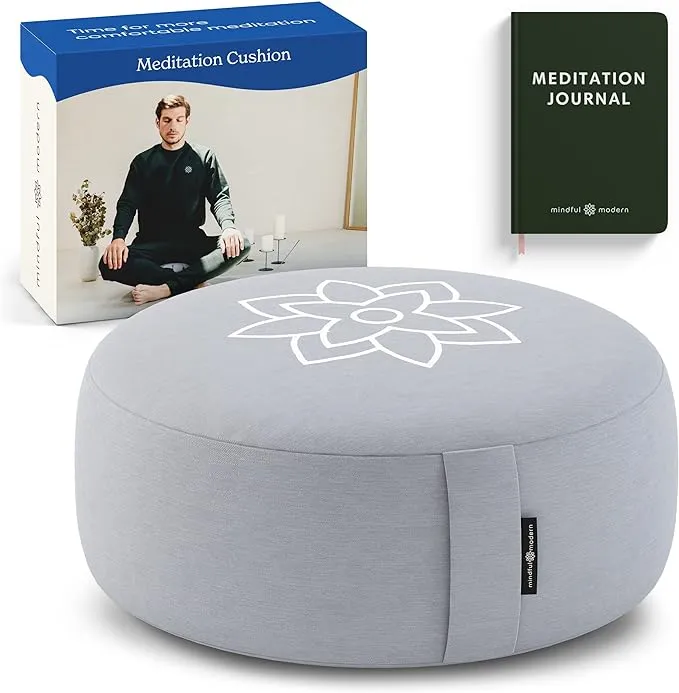 Mindful & Modern Large Meditation Cushion for Zafu Yoga - Meditation Pillow for ...