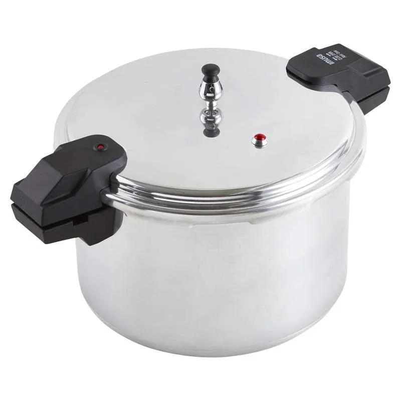 IMUSA USA A417-80808 22Qt Jumbo Stovetop Pressure Cooker with Regulator and Side Handles, Silver