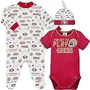 Gerber Unisex Baby NFL Team Footed Sleep and Play and Bodysuit Gift Set